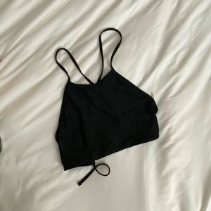 Aerie crop black bikini top